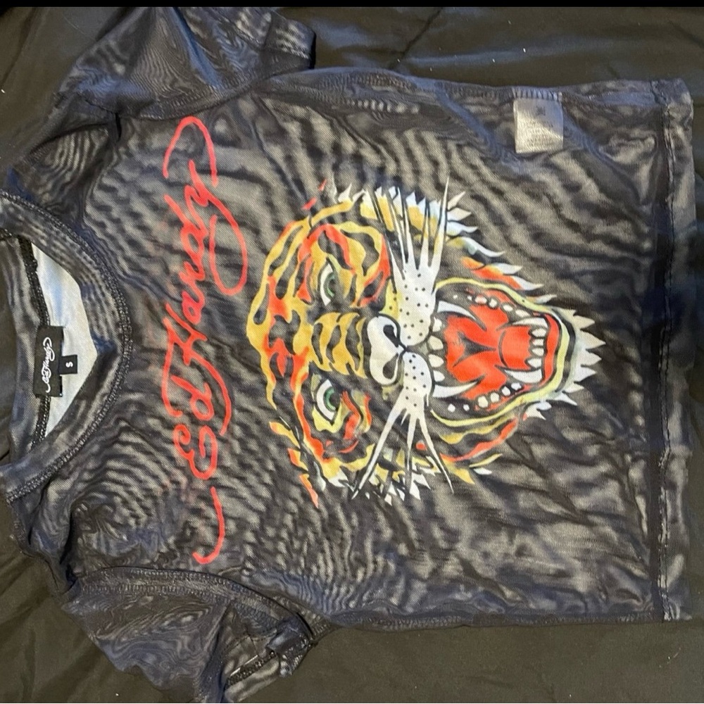 Ed Hardy Sheer Crop Top (S)